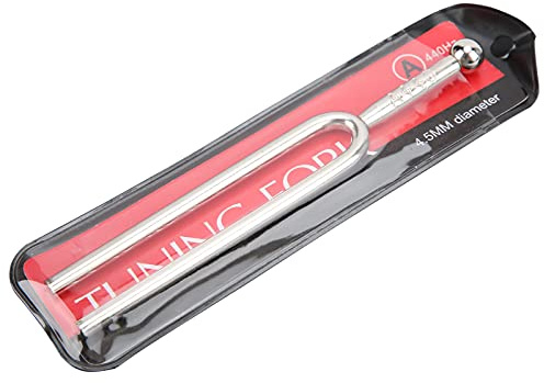 AOWINHIT 440Hz Stimmgabel Standard A Edelstahl Musik Instrument Gitarre Violine Silber Bequemer Klang Klar Genaue Tonhöhe Tragbar