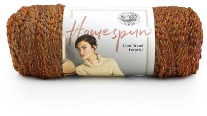 Lion Brand Yarn Homespun Yarn, Soft Bulky Yarn for Knitting, Crocheting, and Crafting, 1 pack, Wildfire