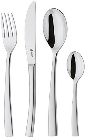 Paul Wirths SWING 1300 Besteck Set für 6 Personen, satiniert & spülmaschinenfest, Edelstahl rostfrei, Besteck 24-teilig