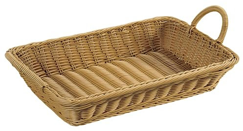 Kesper 19791 Cestino per Il Pane e Frutta 41 x 29 x 12,5 cm, in plastica, Plastica, Marrone, 41 x 29 x 12.5 cm