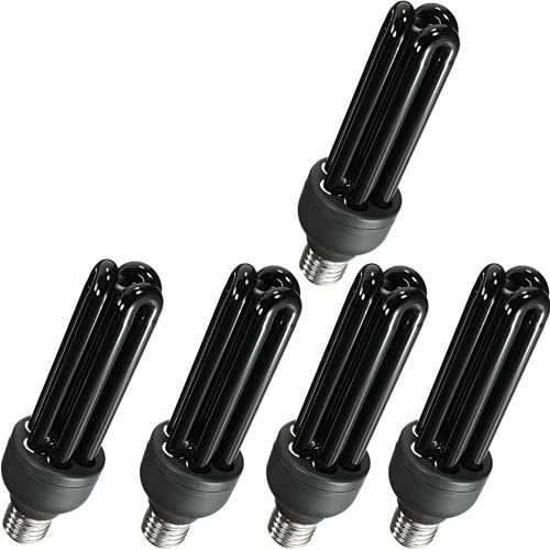 DOBO® 5 x Lampadina a raggi UV 26 Watt attacco E27 3U con effetto fluorescente ottima per discoteca festa dj luce nera - 5 PEZZI