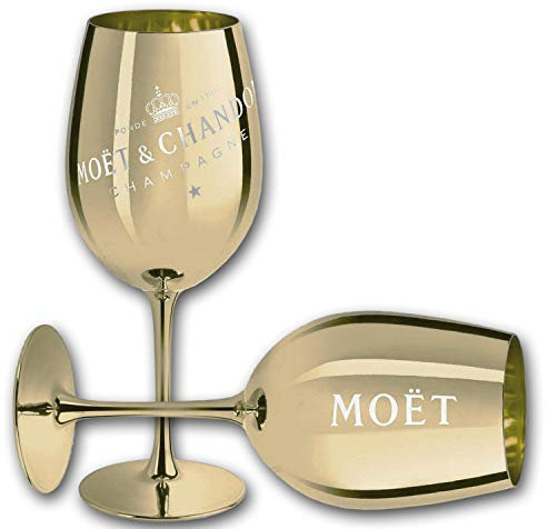 Moet & Chandon Champagne Champagner Glas Gläser Set - 2er Set Gold