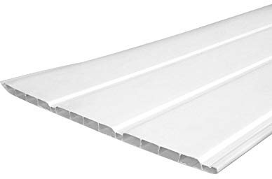 5m Length x 300mm White Plastic Soffit Board - uPVC Hollow Soffit Cladding - Roof / Ceiling & Wall Cladding
