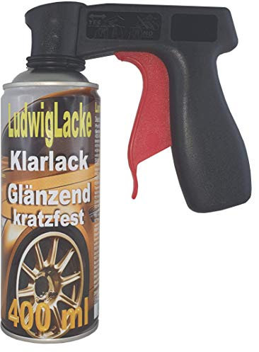 LudwigLacke KLARLACK 1 Spraydose Autolack 400ml glänzend Made in Germany & Haltegriff