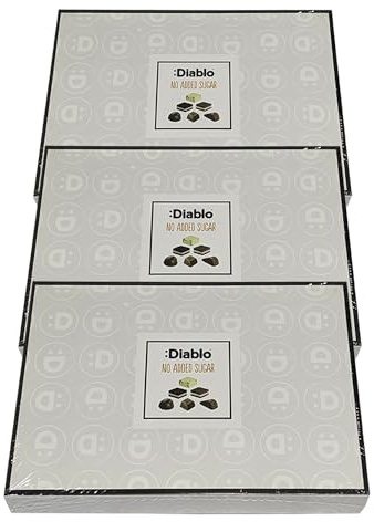 Diablo No Added Sugar Luxury Chocolate Gift Box - Gluten Free, Celebration of Any Occasion, Birthday, Anniversary chocolates Gift Set - Assortment of Flavors, Ideal for Gifting - 14 Pieces, 3 Packs