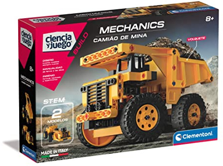 Clementoni - Mechanics Lab Bergbau-LKW mit Anleitung in App, Mehrfarbig (55439)
