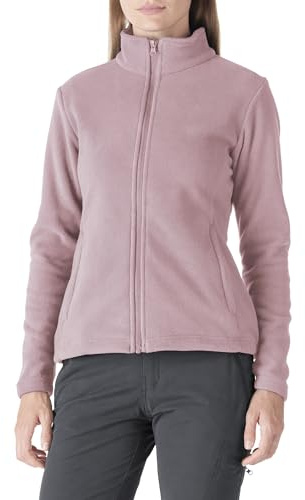 Outdoor Ventures Womens Fleece Jackets Ladies 220G Lightweight Warm Coat | Polyester, 4 Large Pockets, Full Zip, Breathable, Soft, Microfleece Outerwear, for Running Hiking Travelling