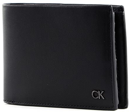 Calvin Klein Herren Geldbeutel Ck Trifold 10 CC Coin Klein, Schwarz (Ck Black), Einheitsgröße