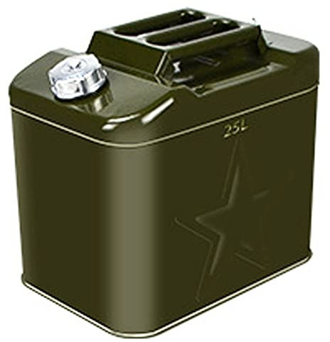 YILEFU Bidon Gasolina Metal Gran Capacidad Espesado Tanque De Combustible Portátiles ​Gasolina De Contenedores De Petróleo del ​Tambor con El Tubo,para Motocicletas y Automóviles,25L