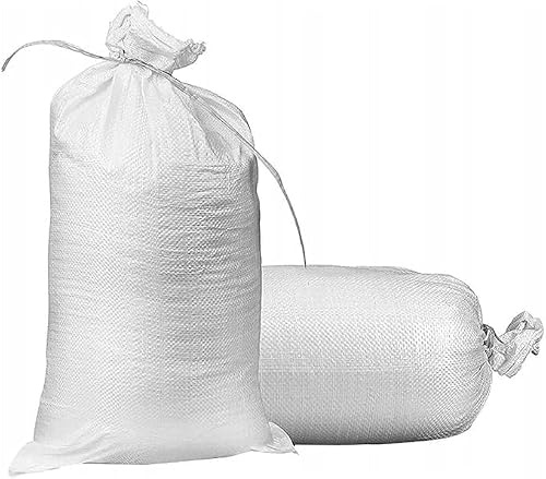 rg-vertrieb Getreidesäcke PP Bändchengewebesäcke Erntesack Kartoffelsack Weiß Transportsack Lagersack Sandsäcke (60 x 105 cm - 30 Stück)