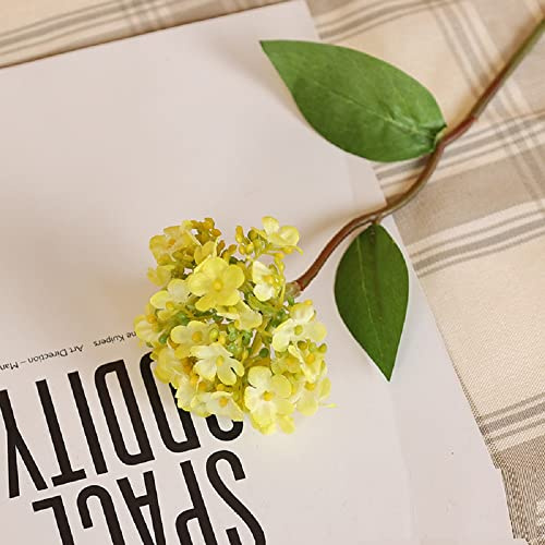 OYFFL 10pcs/lot Simulation Hydrangea Flowers Twig Wedding Fake Flower Home Hotel Table Decoration Artificial Lucky Wood Snowball (3)