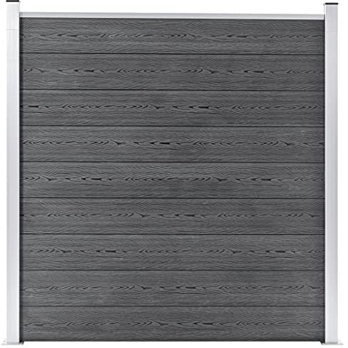 Hommdiy Gartenzaun WPC 180×186 cm Grau