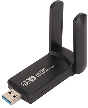Zunate Adaptateur WiFi USB pour PC, clé WiFi USB 3.0 Double Bande 1800 Mbps, Adaptateur WiFi sans Fil WiFi 6 pour PC de Bureau, pour 7, pour 10, pour 11 OS