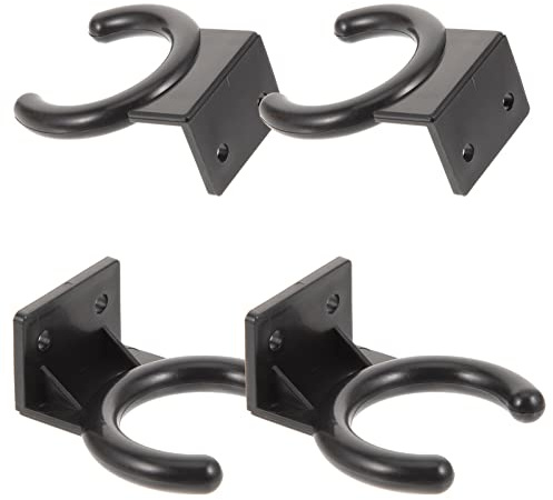 Wandmontierter Mikrofonhalter aus Kunststoff, 4 Stück in Schwarz | Innendurchmesser 33mm, Kompakte Bauform, Einfache Montage ohne Beschädigung