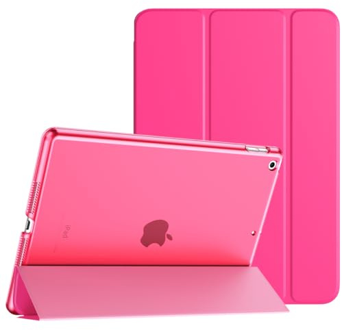 TiMOVO Hülle für iPad 9. Generation 2021/iPad 8. Generation 2020/iPad 7. Generation 2019, Ultra Dünn Durchscheinend Schutzhülle Smart Cover mit Auto Schlafen/Wachen für iPad 10,2 Zoll, Helles Rosa