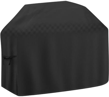BBQ Cover, Gas Barbecue Cover Waterproof, Barbecue Cover with Adjustable Straps for Weber, Genesis, Charbroil,133L x 67W x 110H cm, Black