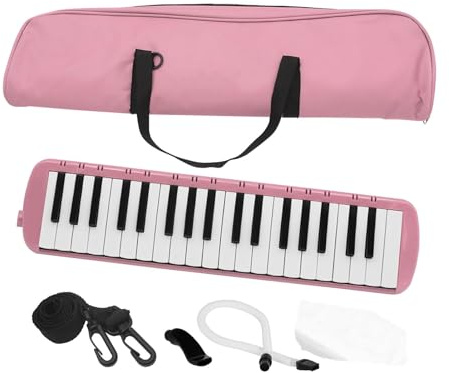 Kit de melódica de 37 teclas, piano armónica infantil, instrumento de melódica de teclado de soplado para entusiastas del piano armónico infantil, instrumento musical de melódica para niños
