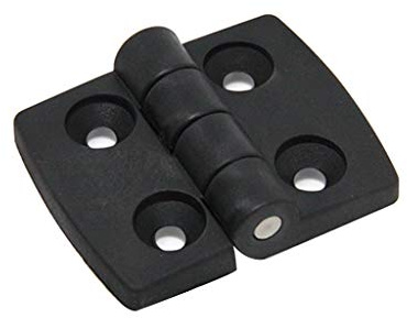 SZYDD 10 Stück schwarze Kunststoff-Scharniere, zusammenklappbar, für Schubladen, Schränke, Türen, Möbelbeschläge