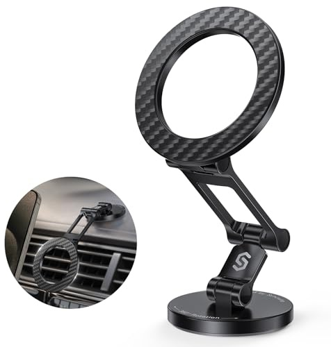 SYNCWIRE Passar MagSafe USR-fäste, magnetisk telefonhållare för USR-instrumentbräda, [flexibel treaxel] 360° rotation magnetisk USr montering starka magneter USr telefonhållare passar iPhone 17 16 15