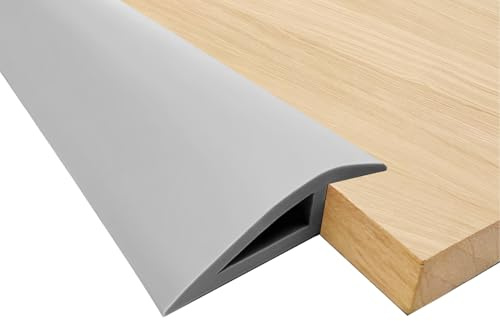 Self Adhesive Floor Transition Strip, 200x7cm Rubber Carpet Trim Strip, Door Floor Threshold Transition Strip, 20mm High PVC Flooring Edge Strip for Doorways, Carpet Edges, Wheelchair Ramps