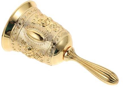 Veemoon Goldene Restaurant-rufglocke Aus Handglocke Serviceglocke Für Schreibtischdekoration Kundendienstglocke Für Hotelrezeptionen Und Bars