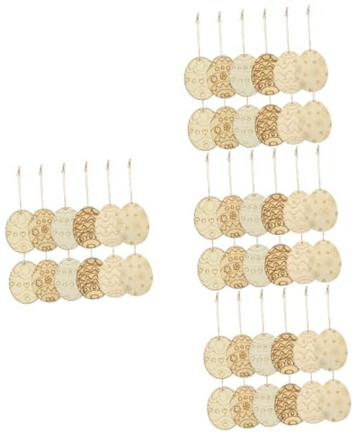 Operitacx 240stücke Unvollendete Holz-ostereier Zum Basteln Diy Holzscheiben Eiförmige Holz-ausschnitte Für Kreative Ostern-dekorationen Sicher Für Leicht Zu Bemalen Gestalten