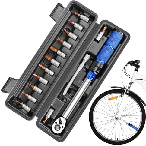 Générique Bike Torque Wrench Set, Adjustable Repair Tool Kit with Extension Bar, Fits Most Screws, 10.63 x 2.95 x 2.24 inches for Motorcycle, Road Maintenance, Travel Use, Sturdy Design