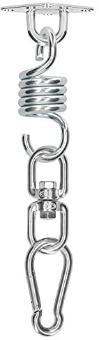 Kit de suspension robuste pour balançoire avec crochet à ressort, émerillon, ancre, mousqueton, kit de suspension