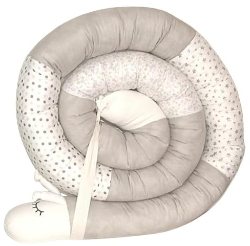 Bettschlange/Bettschnecke XXL** Seitenschläferkissen**personalisierbar** (Design grau mit Schwanzspitze)