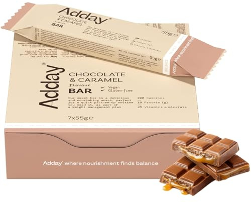 Adday High Protein Meal Replacement Bar - Chocolate & Caramel - 7 Snacks
