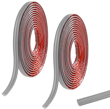 Zayejod PVC Abschlussleiste Selbstklebende für Arbeitsplatten Küche, Ecken, Fliesen, Abschlussprofile, Winkelleiste Eckfugen abdichten Wandabschlussleiste -12mmx6mm,Mattgrau 10M