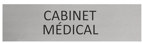 Plaque de porte CombiCraft Cabinet médical en aluminium 165 x 45 mm avec ruban adhésif