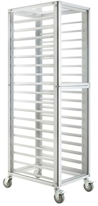 Commercial Sheet Pan Rack with Wheels,Aluminum Bun Pan Storage Trolley for Full/Half Size Trays,Kitchen and Bakery Cooling Speed Rack(15-Tier)