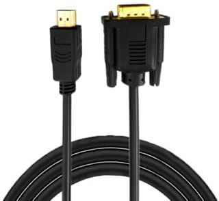 DUSTEWQ Replacement HDMI to VGA cable, HDMI male to VGA male active video converter cable, gold plated adapter 1080P (6 FT)