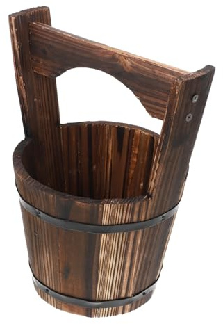 WEKADRIN Pot de Fleurs Vintage Petit Bac à Plantes Style Seau pour Jardin et Balcon Pot de Fleur Extérieur de Style Rétro Décoration Jardin et Intérieur