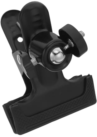 HOMSFOU Abrazadera Metálica para Cámara con y Tornillo Soporte Pesado para Trípode para Estudio y Streaming Escritorio