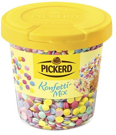 Pickerd Konfetti-Mix Dekor Streusel für Kuchen, Torten, Eis und Desserts 90g