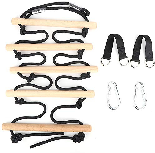 Mavaol Altalena per Bambini Giocattolo per Arrampicata in Legno Scala di Corda Attrezzatura per Il Fitness per Uso Interno ed Esterno