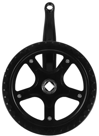 VICASKY Mountainbike Vierkant Kurbelgarnitur 40 Zähne mit Kettenblattschutz Singlespeed Kurbelarmset für E-Bike und Rennrad Verschleißfest und Wartungsarm
