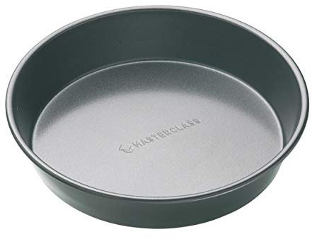 MASTERCLASS Clase Magistral Molde Antiadherente Redondo y Hondo para Pasteles, Acero, Gris, 1.2L