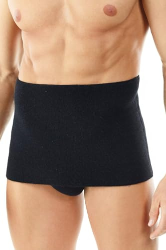 Medima Klassischer Rückenwärmer - Flauschig - sehr warm schwarz XL