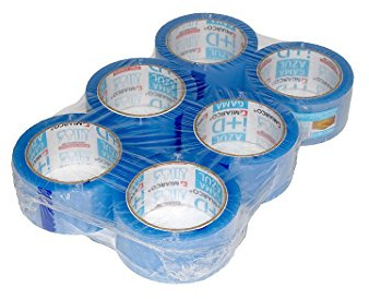 miarco 22744 - Cinta adhesiva BOPP con adhesivo base agua Gama Azul Transparente Pack-6 PV 48mm x 66m