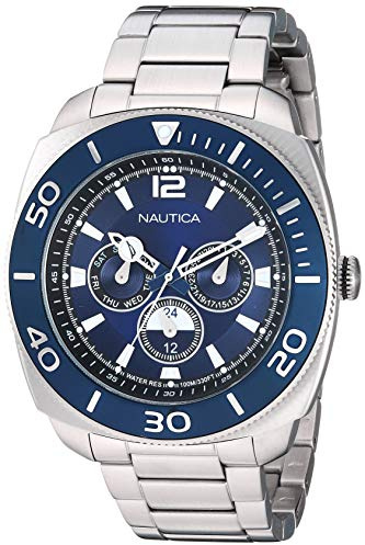 Nautica Bal Harbour Reloj de Hombre Cuarzo 44mm Correa de Acero NAPBHS904