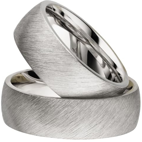 Kolibri Rings - Partnerringe Silber 925 Paarpreis Massiv 7 mm Breite Nickelfrei Freundschaftsringe Trauringe Eheringe 100% Made in Germany- Inkl. Gratis Etui + Gravur