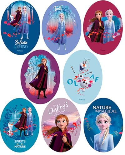 8 Stück Aufnäher für Kinder zum Aufbügeln auf der Kleidung, zum Reparieren und Dekorieren von Hosen, Jacken, Pullover, Rucksäcken, Bademänteln (Frozen)