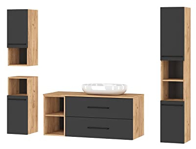 Planetmöbel Badmöbelset Waschtischunterschrank LUX 120 cm
