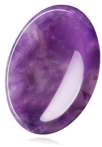 XIANNVXI Amethyst Kristalle Steine Kristall Sorgensteine Daumen Edelsteine Heilsteine natürlich poliert Oval Palm Pocket Stein Angst Stress Relief Meditation