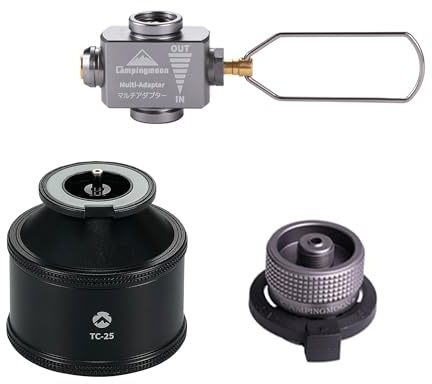 camping moon Empty Refillable Nozzle Type Butane Canister 35g with Refill Adapter BKTC-25/Z11/Z15