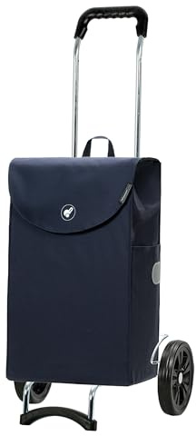 Andersen Einkaufstrolley - klappbar - 44 Liter - belastbar 40 kg | Stahlgestell - Trolley - Rad Ø 20 cm - Campus Shopper Walker blau