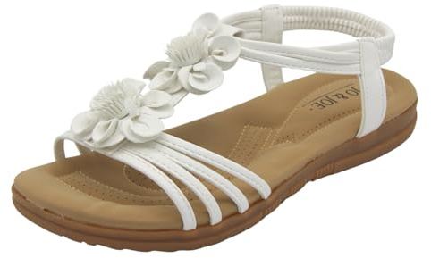 Jo & Joe Womens Floral Cushioned Sandals Ladies Comfortable Holiday Sandals